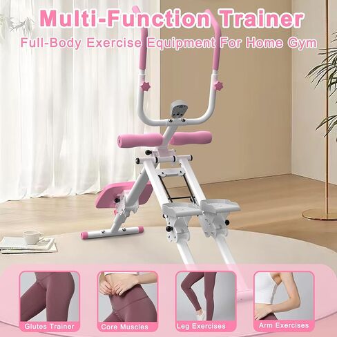 جهاز تمارين البطن والدرج 2 في 1 من كينماك - مدرب متعدد الوظائف - ترقية عالية الكفاءة لجهاز Stairmaster وجهاز تدريب عضلات البطن، معدات تمارين الجسم بالكامل لتمارين الصالة الرياضية المنزلية in Kuwait
