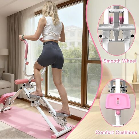 جهاز تمارين البطن والدرج 2 في 1 من كينماك - مدرب متعدد الوظائف - ترقية عالية الكفاءة لجهاز Stairmaster وجهاز تدريب عضلات البطن، معدات تمارين الجسم بالكامل لتمارين الصالة الرياضية المنزلية in Kuwait