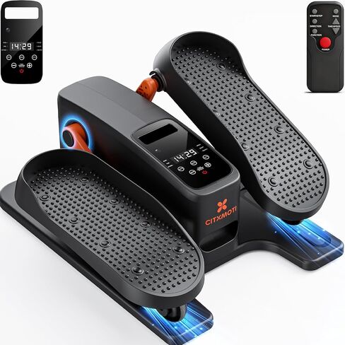 آلة بيضاوية الشكل تحت المكتب، جهاز تمرين الساق البيضاوي الكهربائي كما يظهر على شاشة التلفزيون لكبار السن، جهاز تمرين بدواسة محمول هادئ للمكتب المنزلي مع 12 سرعة قابلة للتعديل وجهاز تحكم عن بعد in Kuwait