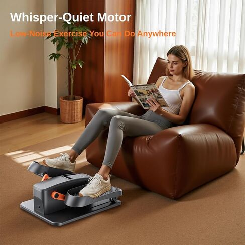 آلة بيضاوية الشكل تحت المكتب، جهاز تمرين الساق البيضاوي الكهربائي كما يظهر على شاشة التلفزيون لكبار السن، جهاز تمرين بدواسة محمول هادئ للمكتب المنزلي مع 12 سرعة قابلة للتعديل وجهاز تحكم عن بعد in Kuwait