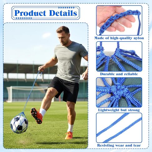 2 Pcs Soccer Kick Trainer, Football Return Net Fits Size 3, 4, 5 Balls Soccer Training Aid Equipment for Throw Solo Juggling Practice in Saudi Arabia