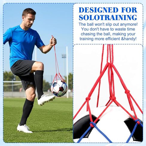 2 Pcs Soccer Kick Trainer, Football Return Net Fits Size 3, 4, 5 Balls Soccer Training Aid Equipment for Throw Solo Juggling Practice in Saudi Arabia
