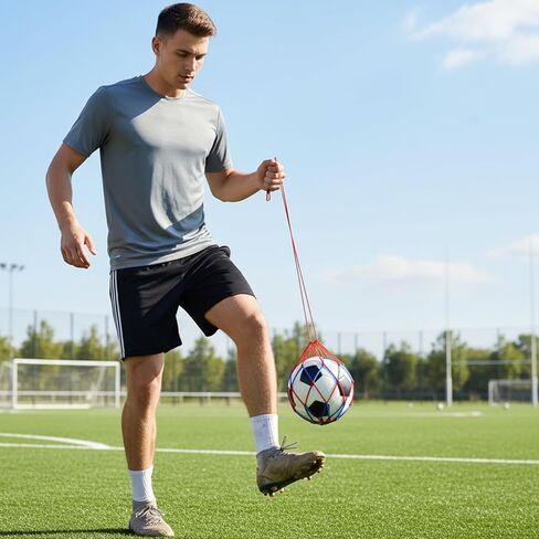 2 Pcs Soccer Kick Trainer, Football Return Net Fits Size 3, 4, 5 Balls Soccer Training Aid Equipment for Throw Solo Juggling Practice in Saudi Arabia