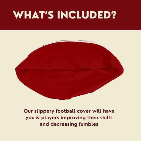 غطاء كرة القدم الزلقة | معدات تدريب كرة القدم لتحسين القبضة ومنع التحسس | ملحقات تدريب لاعب الوسط وجهاز الاستقبال للركض الخلفي | يناسب المقاس القياسي 9 | تدريب لأيام اللعبة الممطرة in Kuwait
