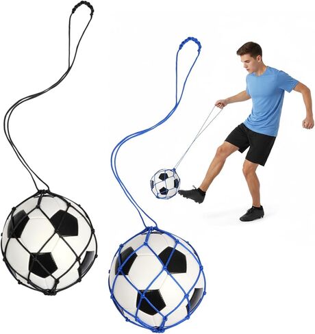 2 Pcs Soccer Kick Trainer Soccer Juggling Trainer Soccers Ball Trainers Kick It Soccers Trainers Adjustable Soccerss Practice Net Balls Training Equipment Fits Ball Size 3, 4, 5 in Saudi Arabia
