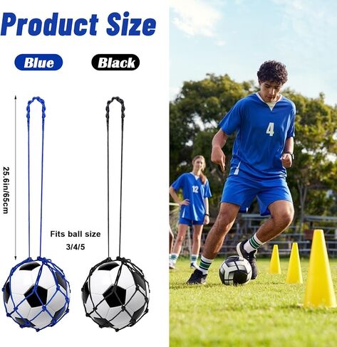2 Pcs Soccer Kick Trainer Soccer Juggling Trainer Soccers Ball Trainers Kick It Soccers Trainers Adjustable Soccerss Practice Net Balls Training Equipment Fits Ball Size 3, 4, 5 in Saudi Arabia