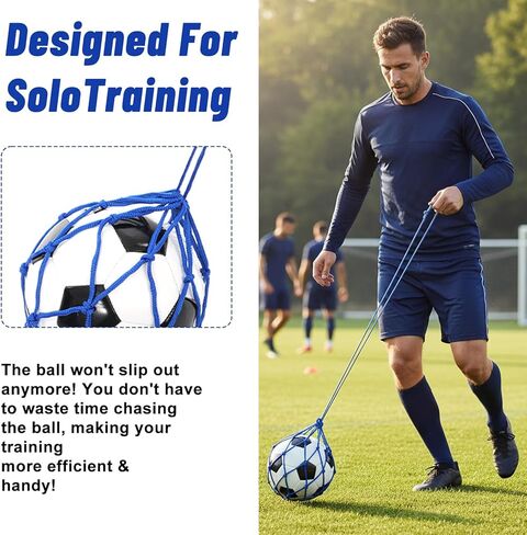 2 Pcs Soccer Kick Trainer Soccer Juggling Trainer Soccers Ball Trainers Kick It Soccers Trainers Adjustable Soccerss Practice Net Balls Training Equipment Fits Ball Size 3, 4, 5 in Saudi Arabia