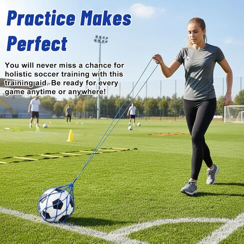 2 Pcs Soccer Kick Trainer Soccer Juggling Trainer Soccers Ball Trainers Kick It Soccers Trainers Adjustable Soccerss Practice Net Balls Training Equipment Fits Ball Size 3, 4, 5 in Saudi Arabia