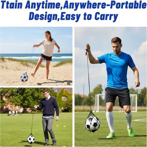 2 Pcs Soccer Kick Trainer Soccer Juggling Trainer Soccers Ball Trainers Kick It Soccers Trainers Adjustable Soccerss Practice Net Balls Training Equipment Fits Ball Size 3, 4, 5 in Saudi Arabia