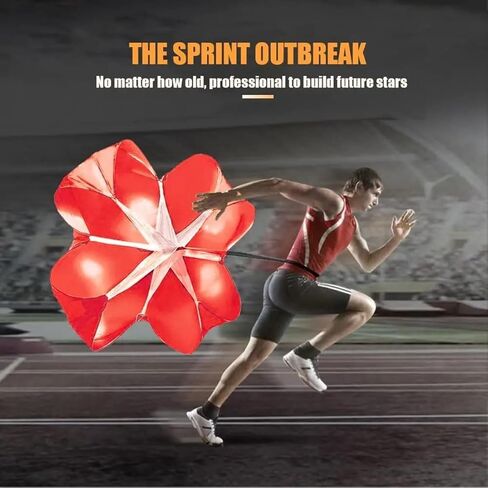 Running Speed Chute Resistance Parachute 56 inch Powerchute Umbrella Training Sprint Power Soccer Trainer for Runner, Football, Soccer Drilling in Saudi Arabia