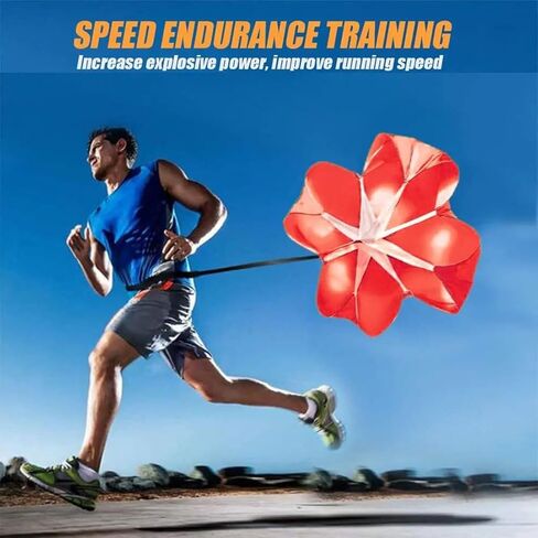 Running Speed Chute Resistance Parachute 56 inch Powerchute Umbrella Training Sprint Power Soccer Trainer for Runner, Football, Soccer Drilling in Saudi Arabia