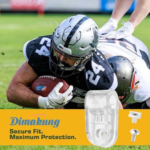 Football Helmet Facemask Clips Kit for Riddell Speedflex Youth & Adult Helmet Repair Kit, Football Helmet Face Mask Bracket Hardware Kit Including Screws & Nuts - 4 PCS in Kuwait