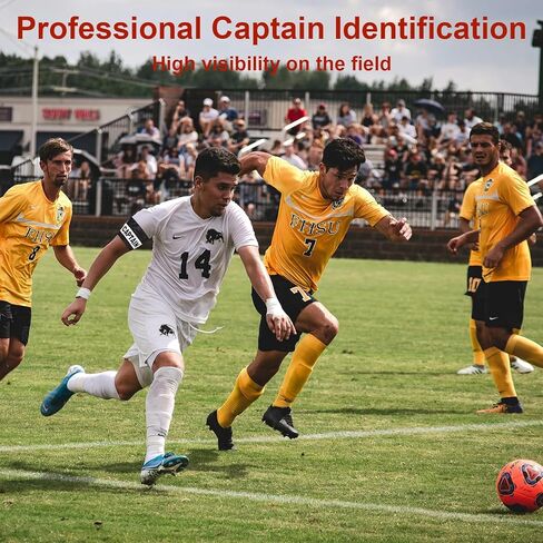 4 Pcs Captain Armbands for Football Soccer Training, Adult & Youths Elastic Breathable Adjustable Sports Arm Band Kids Junior Captain Armband Sport Accessory Black in Kuwait