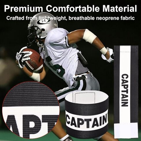 4 Pcs Captain Armbands for Football Soccer Training, Adult & Youths Elastic Breathable Adjustable Sports Arm Band Kids Junior Captain Armband Sport Accessory Black in Kuwait