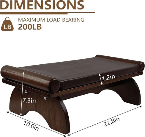 Prayer Kneeler Bench, Wooden Prayer Bench with Detachable Soft Cushion, Sturdy Home Kneeling Stool for Worship, Multi-Functional as Yoga Bench/Shoe Bench/Sofa Bench in Kuwait