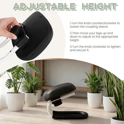 Meditation Bench,Adjustable Kneeling Meditation Stool,Metal Kneeling Stool with Non-Slip Cushion,Ergonomic Meditation Chair,Seiza Chair,Portable Yoga Stool for Meditation Yoga Home Prayer in Kuwait