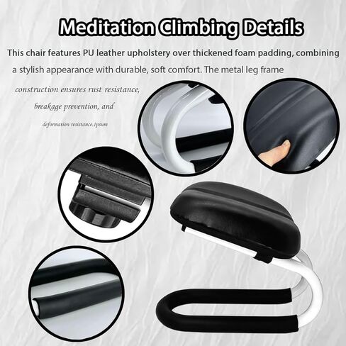 مقعد التأمل، كرسي ركوع معدني قابل للتعديل، كرسي تأمل غير قابل للانزلاق مع وسادة، كراسي تأمل مريحة أو مقعد يوجا، كراسي سيزا للتأمل، الاستوديوهات المنزلية، غرف اليوغا. in Kuwait