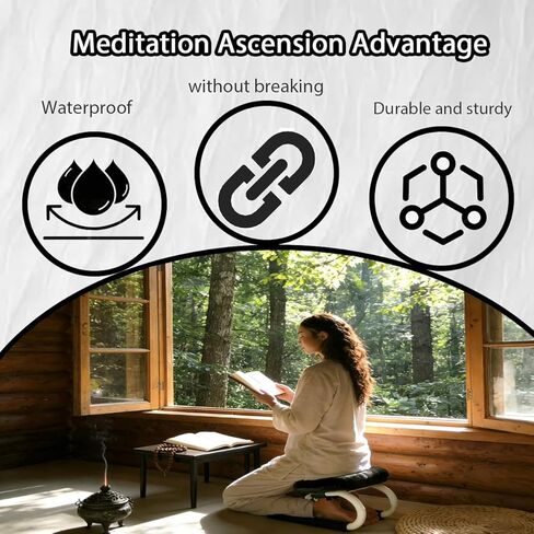 مقعد التأمل، كرسي ركوع معدني قابل للتعديل، كرسي تأمل غير قابل للانزلاق مع وسادة، كراسي تأمل مريحة أو مقعد يوجا، كراسي سيزا للتأمل، الاستوديوهات المنزلية، غرف اليوغا. in Kuwait