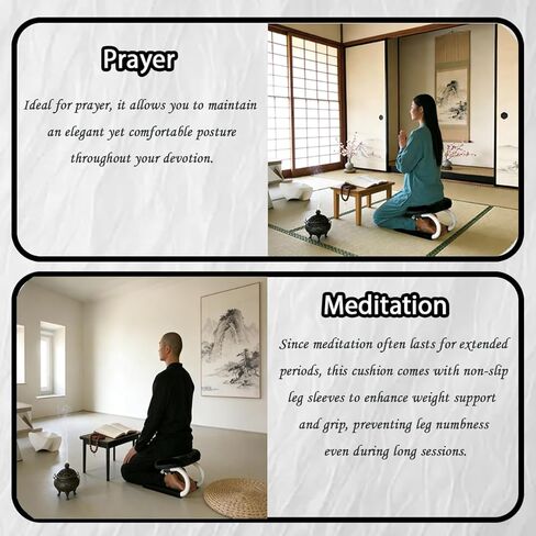 مقعد التأمل، كرسي ركوع معدني قابل للتعديل، كرسي تأمل غير قابل للانزلاق مع وسادة، كراسي تأمل مريحة أو مقعد يوجا، كراسي سيزا للتأمل، الاستوديوهات المنزلية، غرف اليوغا. in Kuwait