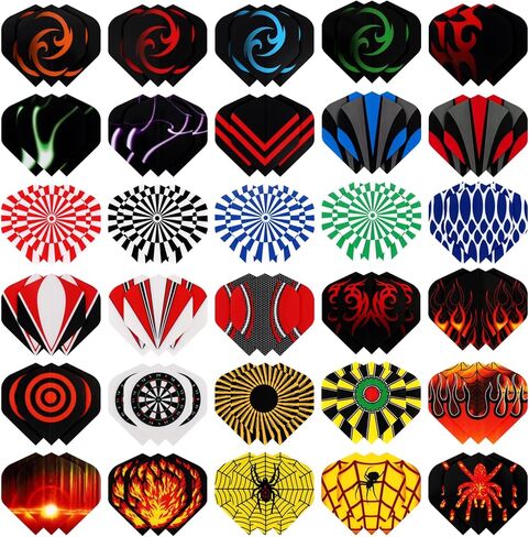 Accmor 90pcs Standard Dart Flights Set, Dart Flights for Steel Tip Darts/Soft Plastic Tip Darts, Dart Replacement Flights Accessories in Kuwait