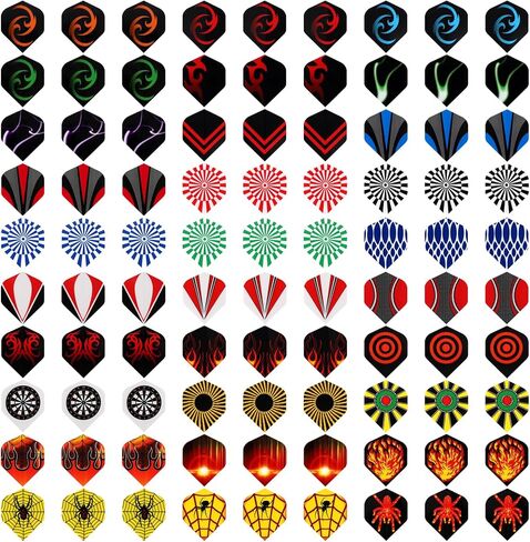 Accmor 90pcs Standard Dart Flights Set, Dart Flights for Steel Tip Darts/Soft Plastic Tip Darts, Dart Replacement Flights Accessories in Saudi Arabia