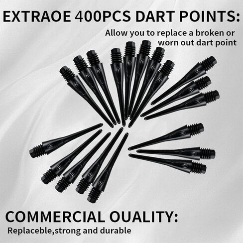 400 Pack 2BA Thread Soft Dart Tips - Premium Plastic Replacement Dart Points, Essential Dart Accessories Set for Soft Tip Darts in Kuwait