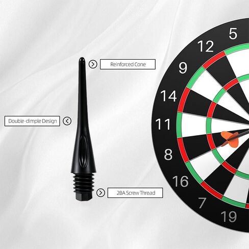 400 Pack 2BA Thread Soft Dart Tips - Premium Plastic Replacement Dart Points, Essential Dart Accessories Set for Soft Tip Darts in Kuwait
