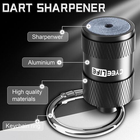 CyeeLife Keyring Dart Sharpener Stone,Portable Dart Point Sharpener,Rapid Sharpening Tool,Dart Accessories in Kuwait