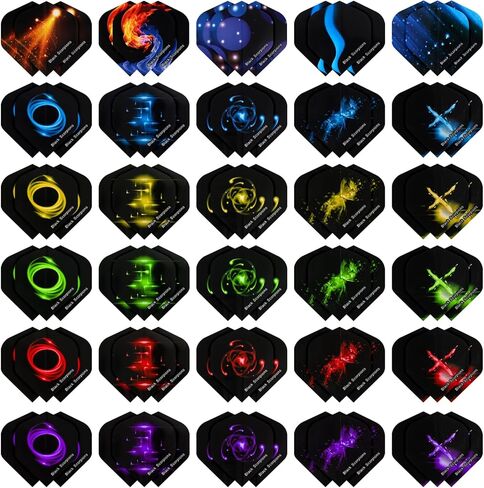 Accmor 90pcs Standard Dart Flights Set, Dart Flights for Steel Tip Darts/Soft Plastic Tip Darts, Dart Replacement Flights Accessories in Saudi Arabia