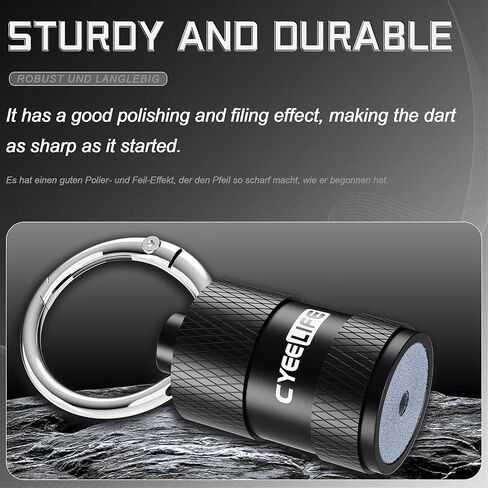 CyeeLife Keyring Dart Sharpener Stone,Portable Dart Point Sharpener,Rapid Sharpening Tool,Dart Accessories in Kuwait