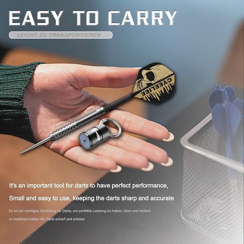 CyeeLife Keyring Dart Sharpener Stone,Portable Dart Point Sharpener,Rapid Sharpening Tool,Dart Accessories in Kuwait