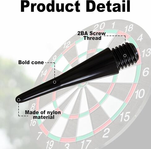 200 Pack 2BA Thread Soft Dart Tips - Premium Plastic Replacement Points, Essential Accessories for Electronic Dartboards & Soft Tip Darts, Good Gifts for Men Women in Kuwait
