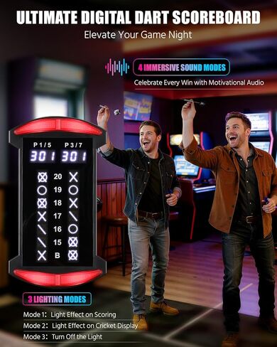 لوح رمي السهام الإلكتروني، مجموعة خزانة لوح رمي السهام الكهربائية للبالغين [12 سهمًا برأس ناعم] لون خفيف فردي لكل لاعب - خزانة خشبية للعبة العائلة in Kuwait