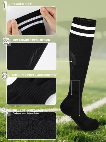 Kids Soccer Shin Guards Toddler Shin Pads with Sleeves and Socks for Age 3-16 Protective Lightweight Soccer Equipment Ideal for Playing Training Inspired by The World Cup in Kuwait