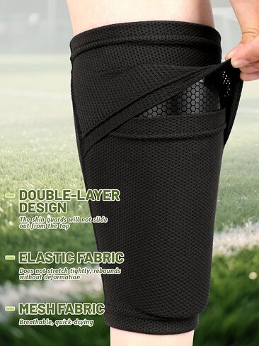 Kids Soccer Shin Guards Toddler Shin Pads with Sleeves and Socks for Age 3-16 Protective Lightweight Soccer Equipment Ideal for Playing Training Inspired by The World Cup in Kuwait