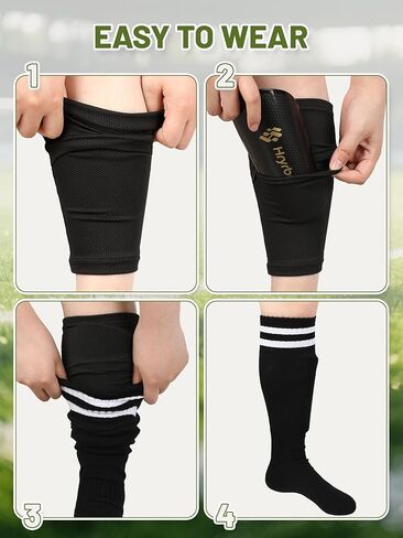 Kids Soccer Shin Guards Toddler Shin Pads with Sleeves and Socks for Age 3-16 Protective Lightweight Soccer Equipment Ideal for Playing Training Inspired by The World Cup in Kuwait
