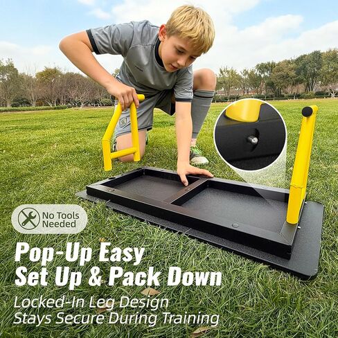 4-Angle Soccer Rebounder Board, Portable Soccer Rebound Wall for Passing, First Touch & Shooting Training, Heavy Duty HDPE Kick Back Trainer in Kuwait