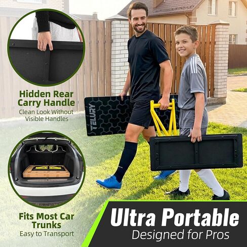 4-Angle Soccer Rebounder Board, Portable Soccer Rebound Wall for Passing, First Touch & Shooting Training, Heavy Duty HDPE Kick Back Trainer in Kuwait