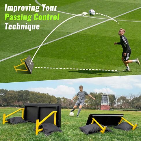 4-Angle Soccer Rebounder Board, Portable Soccer Rebound Wall for Passing, First Touch & Shooting Training, Heavy Duty HDPE Kick Back Trainer in Kuwait