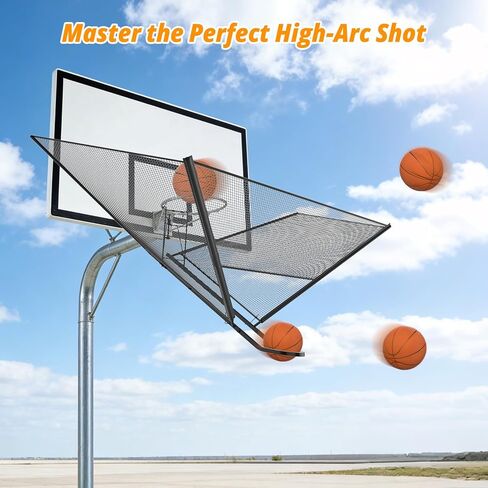 Upgrade Basketball Shot Trainer with Net Return Attachment, Heavy Duty Basketball Rebounder Ball Return for Basketball Hoop fit 18" Basketball Rim for Outdoor Indoor in Kuwait