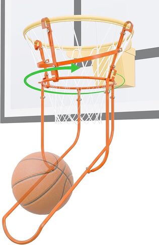 Rotatable Basketball Return Attachment: Heavy Duty Basketball Rebounder with Stable Large Hooks Set for 14"-18" Rim Baskets - Training Accessories for Shooting Practice Outdoor & Indoor in Kuwait