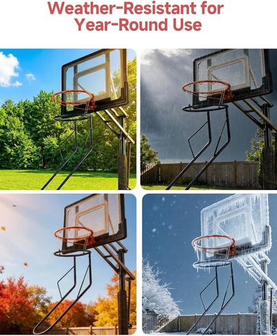 Basketball Rebounder, Heavy Duty & Quick Release Basketball Return Attachment, 180 Degree Rotatable Chute Shot Returner for 18" Rim Indoor and Outdoor Basketball Trainning Equipment in Saudi Arabia