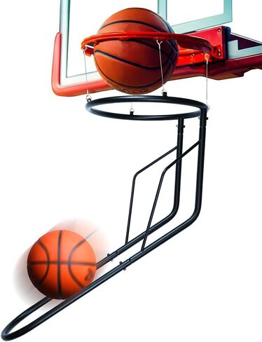 Basketball Rebounder, Heavy Duty & Quick Release Basketball Return Attachment, 180 Degree Rotatable Chute Shot Returner for 18" Rim Indoor and Outdoor Basketball Trainning Equipment in Saudi Arabia