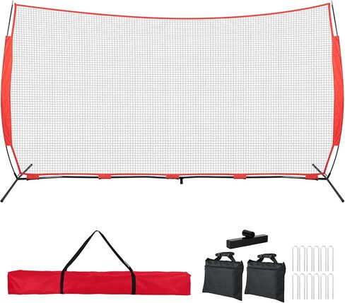 7x7ft /10x16ft /10x20ft Portable Sport Net with Handbag and 12 Ground Nails. Stable Backstop Net for Softball, Lacrosse, Soccer, Baseball. Ball Stop Equipment for Backyard Garden Training（Only Block） in Kuwait