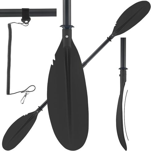 Kayak Paddle for Adults,70 to 95in Paddle Board Paddles Telescopic Frosted Pipe Shaft Kayaking Boating Canoeing with 1 Free Paddle Leash Double Oar Float Paddle Sturdy Durable in Kuwait