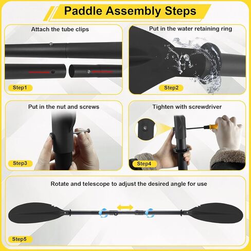 Kayak Paddle for Adults,70 to 95in Paddle Board Paddles Telescopic Frosted Pipe Shaft Kayaking Boating Canoeing with 1 Free Paddle Leash Double Oar Float Paddle Sturdy Durable in Saudi Arabia