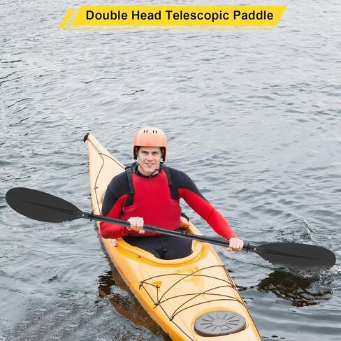 Kayak Paddle for Adults,70 to 95in Paddle Board Paddles Telescopic Frosted Pipe Shaft Kayaking Boating Canoeing with 1 Free Paddle Leash Double Oar Float Paddle Sturdy Durable in Saudi Arabia