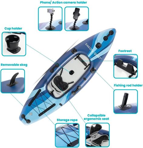 INTEX 68245EP Dakota Quest Sit-On-Top Inflatable Kayak in Saudi Arabia
