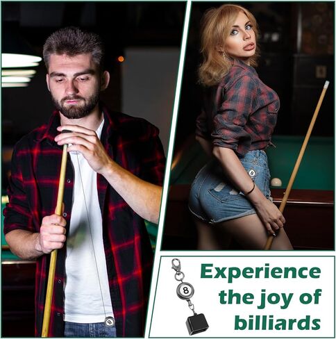 2 Pcs Billiard Chalk Holder with Retractable Key Ring, Pool Chalk Holder, Pool Cue Chalks Holders Black Billiards Chalks Holders Billiards Accessories for Billiard Lovers in Saudi Arabia
