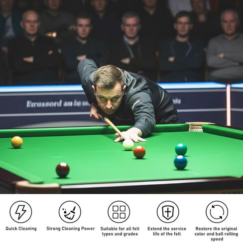 8pcs Pool Table Cleaning Kit - Powerful Cleaner Quickly Breaks Down Chalk & Stains, Restores Felt Smoothness - With Crevice Cleaning Brush and Anti-Static Glove - Gift for Billiard Enthusiasts in Kuwait